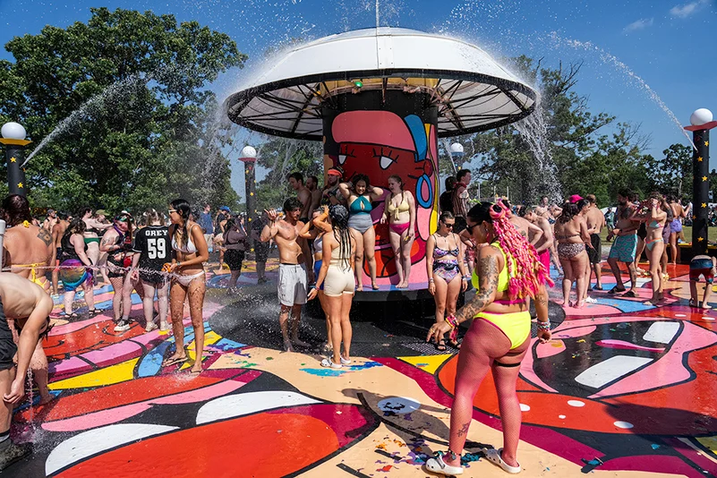 Festivalgoers during Bonnaroo Music & Arts Festival